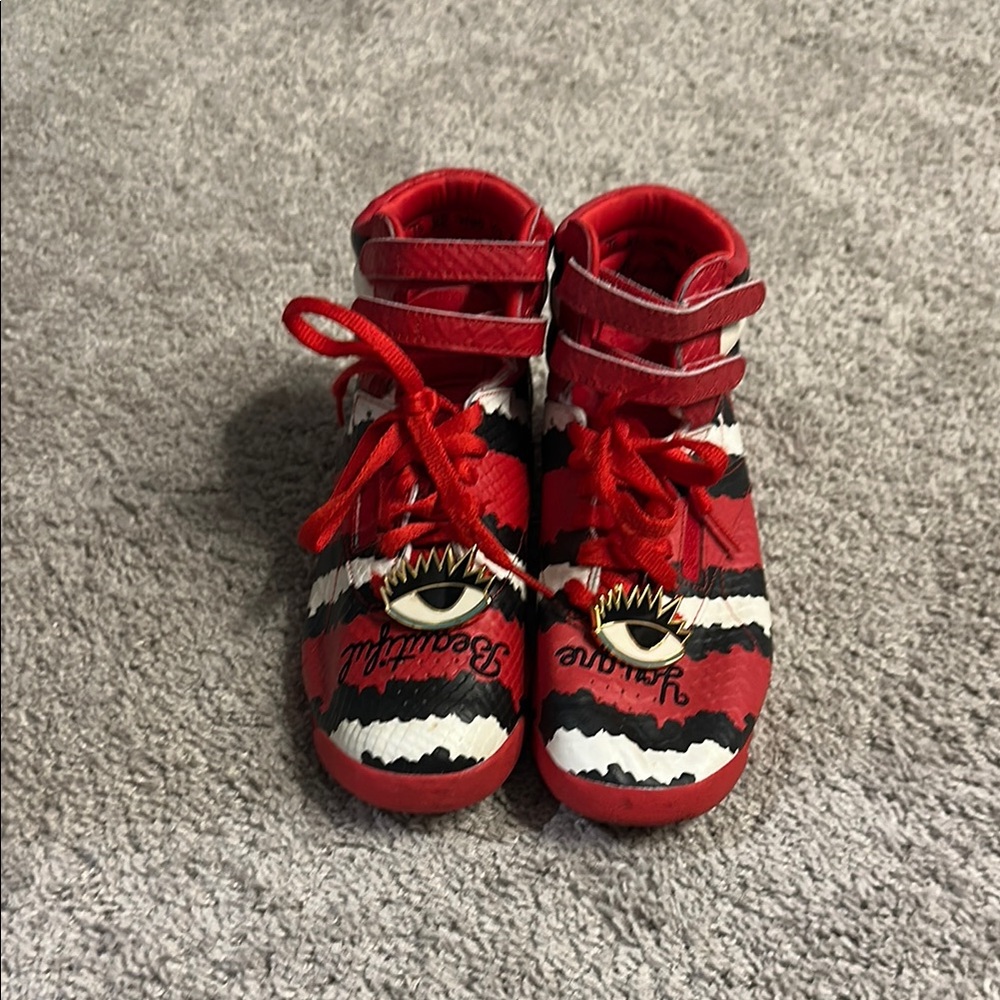 Reebok Melody Ehsani collab Red and Black Eye Design Shoes